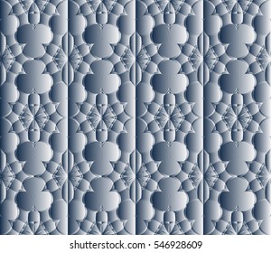 decoative floral ornament. bass-relief. seamless vector illustration. for design, invitation, wallpaper