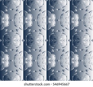 decoative floral ornament. bass-relief. seamless vector illustration. for design, invitation, wallpaper