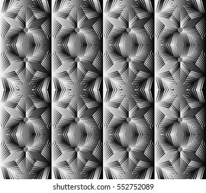 decoative floral ornament. bass-relief. seamless vector illustration. for design, invitation, wallpaper