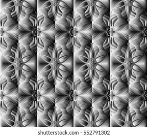 decoative floral ornament. bass-relief. seamless vector illustration. for design, invitation, wallpaper