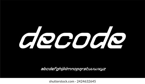 DECODE FONT VECTOR DISPLAY FUTURISTIC Y2K SCIFI