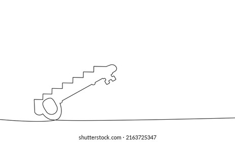 Decode and succeed. The key to the ladder of success. business concept vector illustration