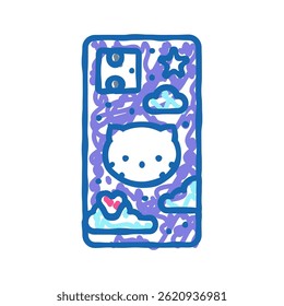 decoden kawaii doodle icon sketch vector. decoden kawaii sign. isolated symbol illustration