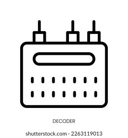 decoder icon. Line Art Style Design Isolated On White Background