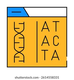 decoding dna code line icon vector. decoding dna code sign. isolated symbol illustration