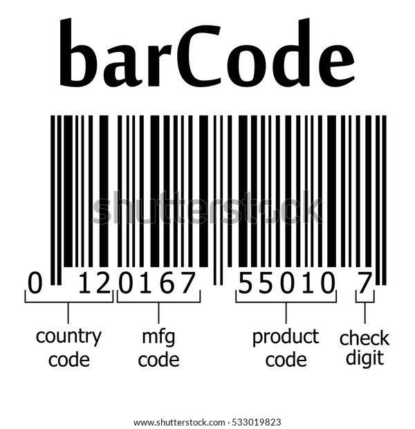 Image Vectorielle De Stock De Decoding Ean13 Barcode Name