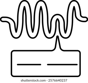 Decoherence Icon - Line Style - Quantum Physics Theme