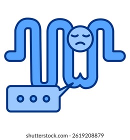 Decoherence Phenomena icon represented by one point of the wave with different values Blue style.