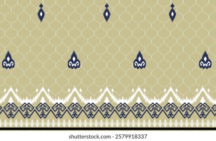 Deco-inspired geometric symmetry enhanced with flowing floral elements for glamorous wallpapers, premium gift wraps, and elegant textiles.