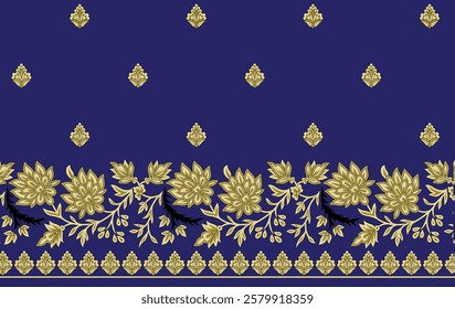 Deco-inspired geometric symmetry enhanced with flowing floral elements for glamorous wallpapers, premium gift wraps, and elegant textiles.