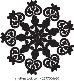 Decolative Line Art Frames Design Template Stock Vector ( Circle ) 