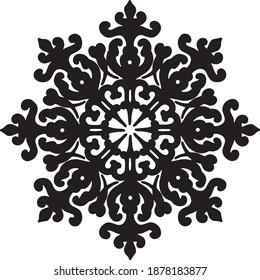 Decolative Line Art Frames Design Template Stock Vector ( Circle )