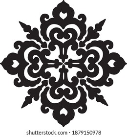 Decolative Line Art Frames Design Template Stock Vector ( Circle )