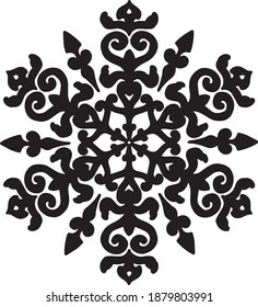 Decolative Line Art Frames Design Template Stock Vector ( Circle )