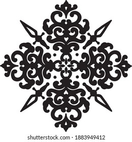 Decolative Line Art Frames Design Template Stock Vector ( Circle )