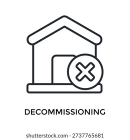 Decommissioning Icon Outline Style. Vector Illustration For Graphic Design