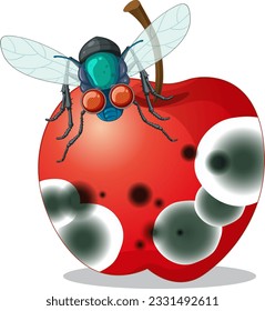 Apfel dezimieren mit Schmiedefliegen