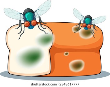 Brotdekor mit Fliegengrafik