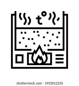 decomposition aluminium production line icon vector. decomposition aluminium production sign. isolated contour symbol black illustration