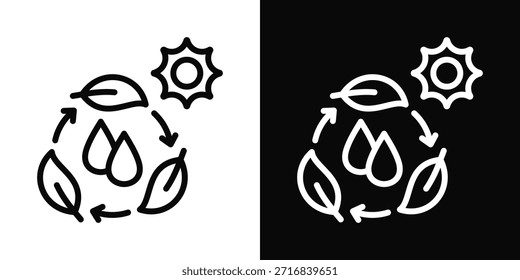 Decomposition Icon White And Black Background Style