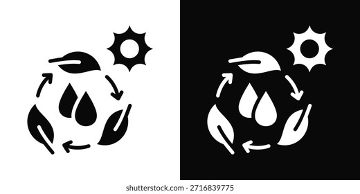 Icono de descomposición Estilo de fondo blanco y negro