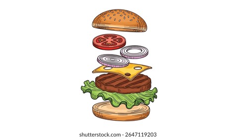 A Deconstructed Culinary Masterpiece Exploring the Art of Burger Creation and Flavor