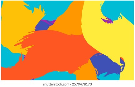 Deconstructing the traditional landscape, this piece focuses on the fundamental elements of color and form