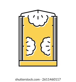 decontamination shower nuclear energy color icon vector. decontamination shower nuclear energy sign. isolated symbol illustration