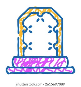 decontamination shower nuclear energy doodle icon sketch vector. decontamination shower nuclear energy sign. isolated symbol illustration