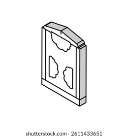 decontamination shower nuclear energy isometric icon vector. decontamination shower nuclear energy sign. isolated symbol illustration