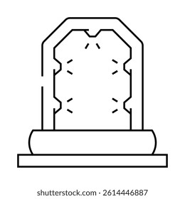 decontamination shower nuclear energy line icon vector. decontamination shower nuclear energy sign. isolated contour symbol black illustration