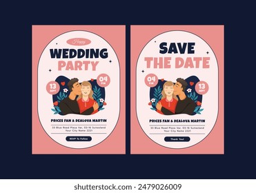 Decor Art Hochzeit Einladung Vorlage