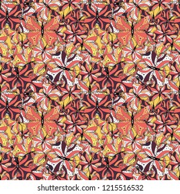 Decor background for clothing design. Cute butterfly seamless pattern for print textures. Pink, white and black butterflies pattern. Vector illustration.