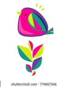 Decor Bird Vector Illustration