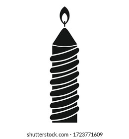 Decor birthday candle icon. Simple illustration of decor birthday candle vector icon for web design isolated on white background