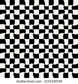The decor is black and white of chess tiles that alternate. Vector.