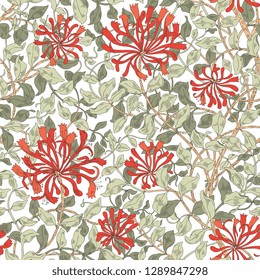 Decor by William Morris (1834-1896). English painter, illustrator and designer. Digital enhancement. Vector drawing work.