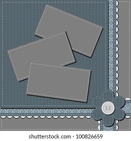 decor denim background with lace