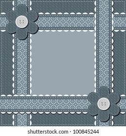 decor denim background with lace