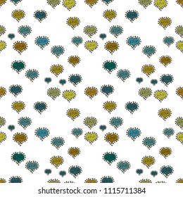 Decor element for greeting cards. Symbol of love for the label gift packages. Flower petal in shape of heart confetti. Seamless Valentines Day background 