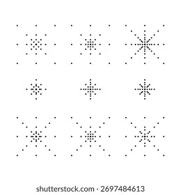 Elemento de decoración para celosía. Diseño diferente del panel perforado. Abstractas forma geométrica minimalista de círculos negros.