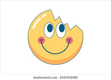 Decor Face Smile Sticker Design