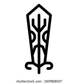 Decor feather icon. Outline decor feather vector icon for web design isolated on white background