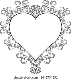 Decor floral frame, modern greeting card and invitation card. Vector