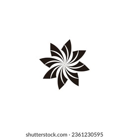 Decor, flower geometric symbol simple logo vector