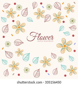 decor flower  template concept. Icons  for your product or design, web and mobile applications. Vector flat with long shadow illustration background