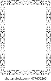 Decor frame isolated on white