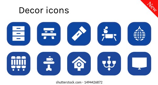 Decor Icon Set 10 Filled Decor Stock Vector (Royalty Free) 1494426872 ...