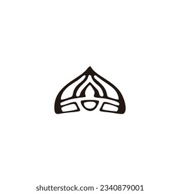 Decor, islamic, mosque geometric symbol simple logo vector