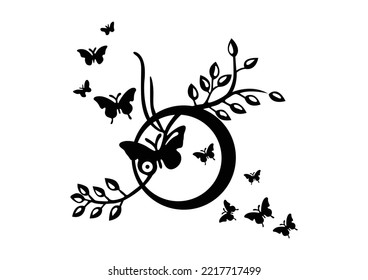 Decor kafe decal style butterfilles swings wall large self adhesive sticker